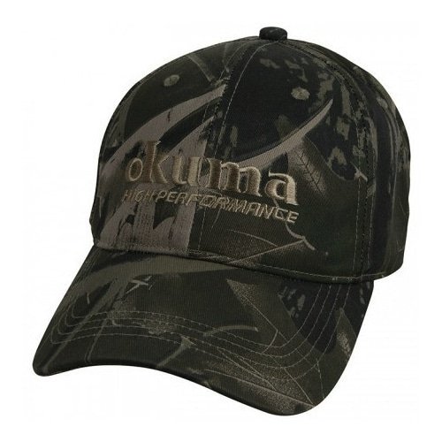 Gorra cómoda con estampado de camuflaje original e inscripción bordada "Okuma Inspired Fishing". Un modelo clásico para el día a día que encantará a cualquier pescador. Características: Confeccionado con tejido 100% algodón suave. Talla ajustable.